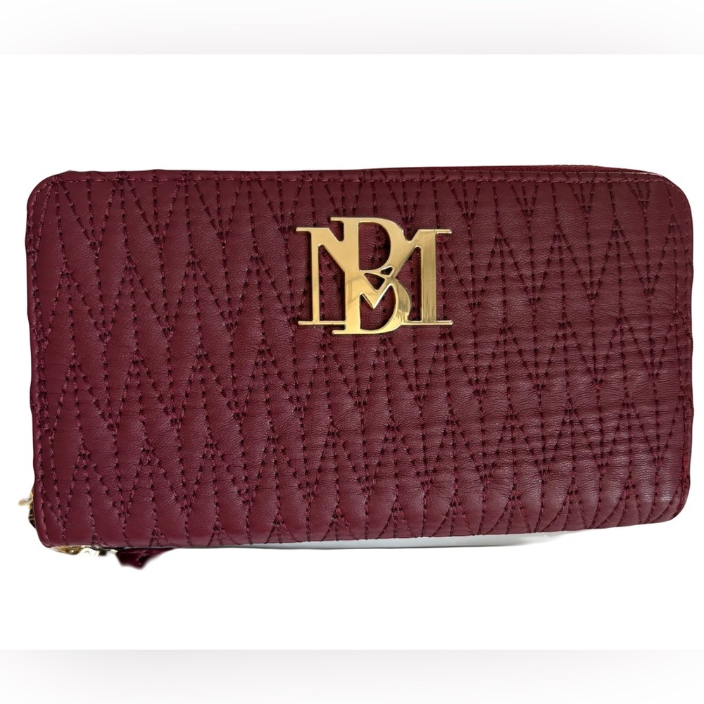 Badgley Mischka Wine Quilted Women's Wallet NWT Gift Ready
